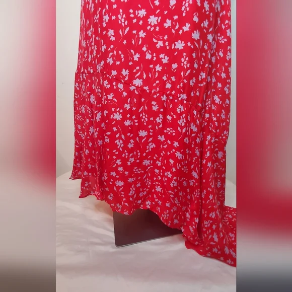 🔥HostPick🔥PARKER -size 2 -Purple and Red Sleeveless V-Neck High-Low Dress